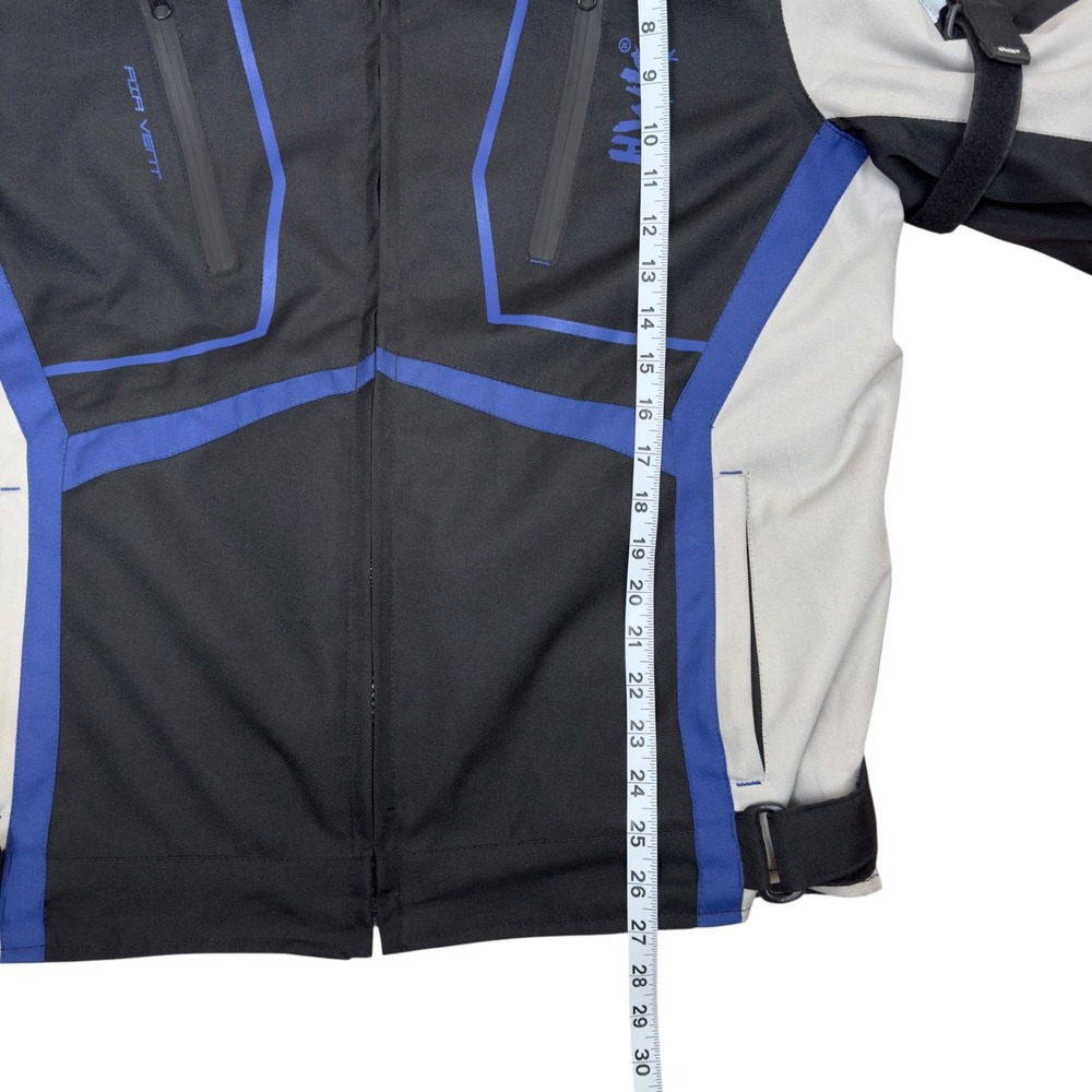 HWK Motorcycle Jacket Scorpion Mens 2XL Black Blue Grey Motorsports Riding Gear - Picture 7 of 9